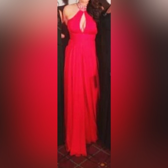 MARK DUGGAL prom/pageant dress red jeweled neckline size 6 - Picture 8 of 8